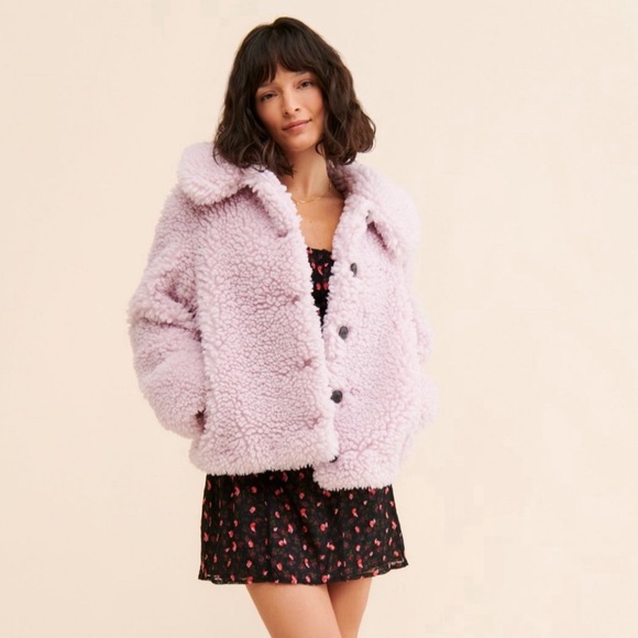 Vero Moda Elvira Faux Shearling Teddy Jacket - Picture 1 of 6